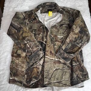 Team Realtree AP Camo Button Down Shirt 2XL Long Sleeve Cotton Blend Hunting‎